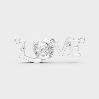 Sleek 18K White Gold Diamond Pendant Featuring A Gli Certified  Round Lab Diamond