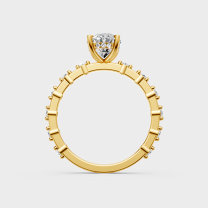 yellow gold multi-cut diamond ring for a timeless and ethical marriage proposal