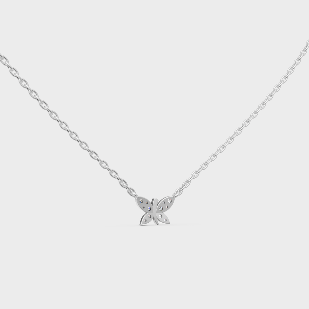 Luxury Round Diamond Necklace In Platinum