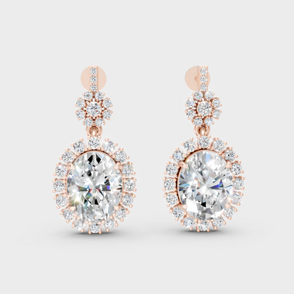 Certified Lab-Grown Diamond Dangler Earrings In Hallmark Rose Gold