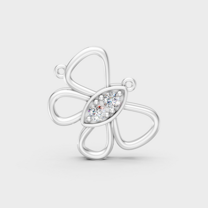 Sleek 18K White Gold Diamond Pendant Featuring A Gli Certified Round Lab Diamond