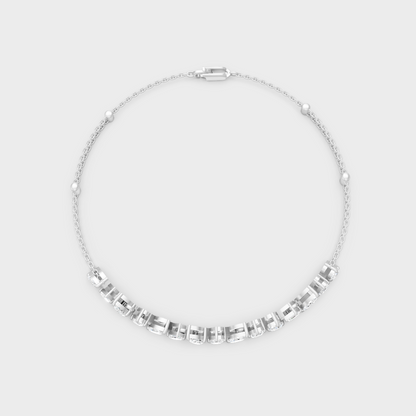 Emerald Marquise Pear Oval Diamond Bracelet White Gold