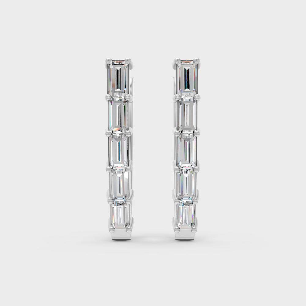 Fine Jewelry Lab-Grown Diamond Hoops In Rose Gold
