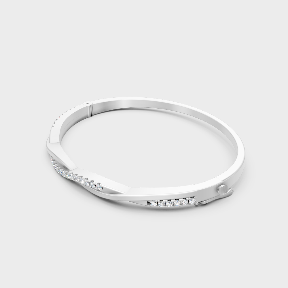 Minimal Lab-Grown Diamond Kada White Gold