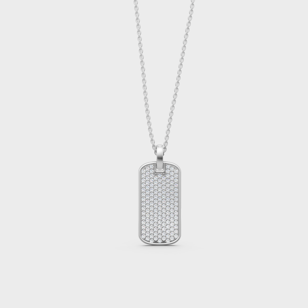 Premium 950 Platinum Round-Cut Lab-Grown Diamond Solitaire Pendant For Men