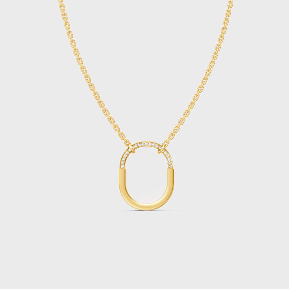 0.11 Ct Round Lab-Grown Diamond Pendant With Chain