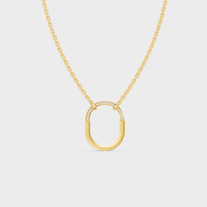 0.11 Ct Round Lab-Grown Diamond Pendant With Chain