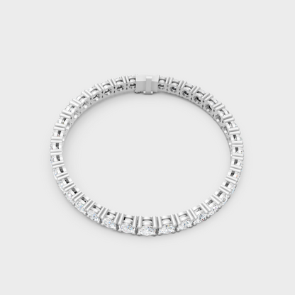 Premium Round Cut Diamond Tennis Bracelet White Gold