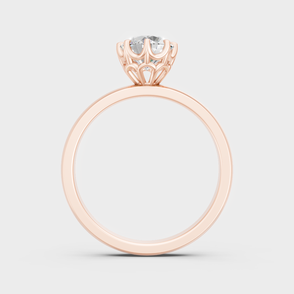 Brilliant Round Lab Diamond Solitaire Ring In Rose Gold Ethical Luxury