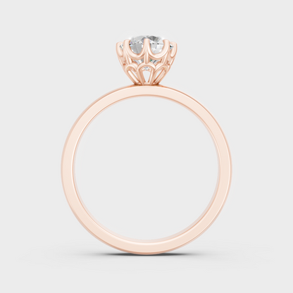 Brilliant Round Lab Diamond Solitaire Ring In Rose Gold Ethical Luxury