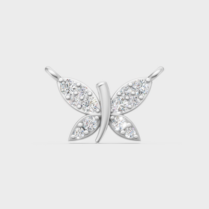 Sleek 18K White Gold Diamond Pendant Featuring A Gli Certified Round Lab Diamond