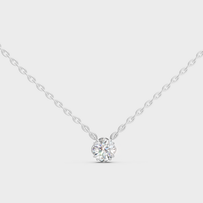 Certified Lab-Grown Diamond Pendant Necklace White Gold