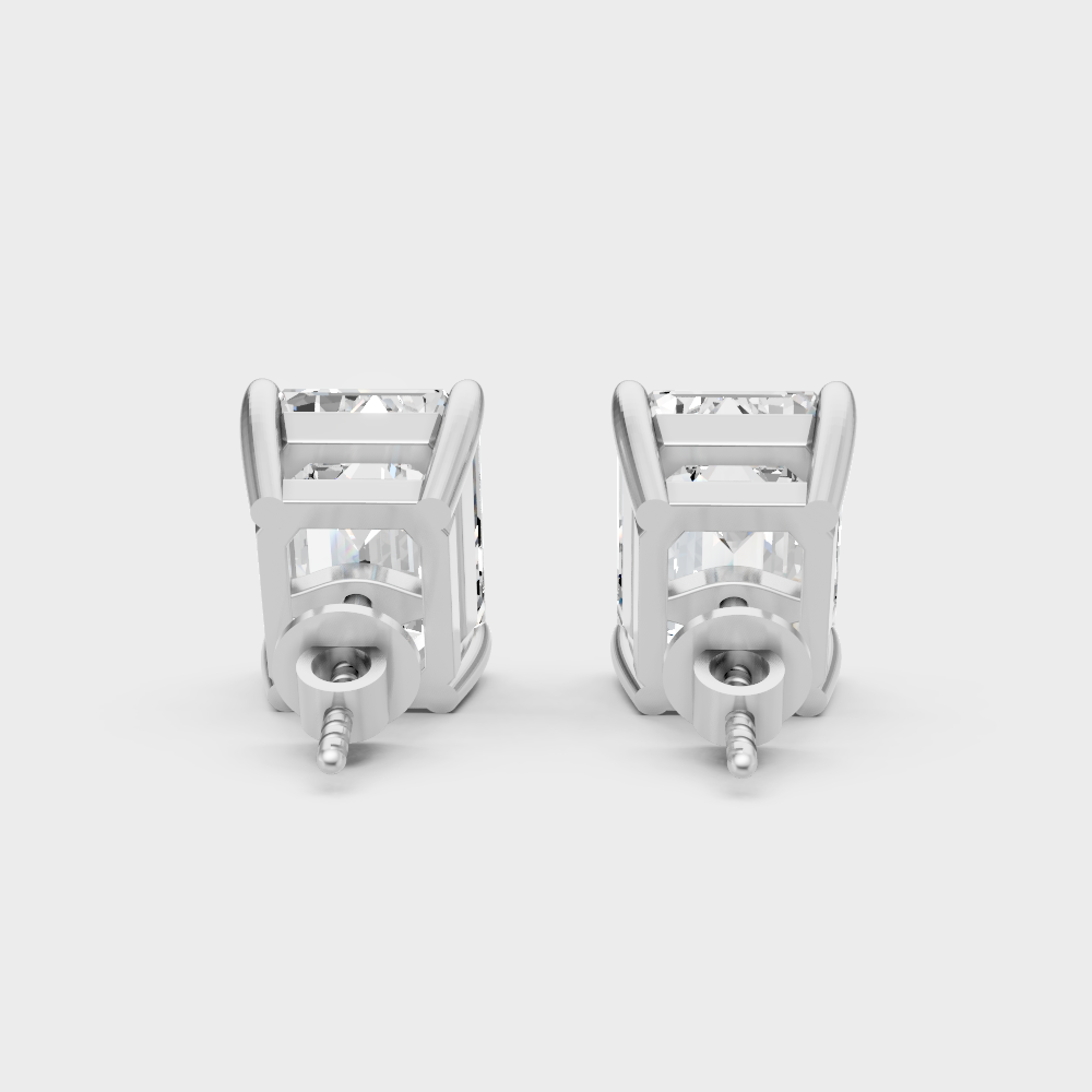 Luxury Emerald Lab-Grown Diamond Earrings Platinum