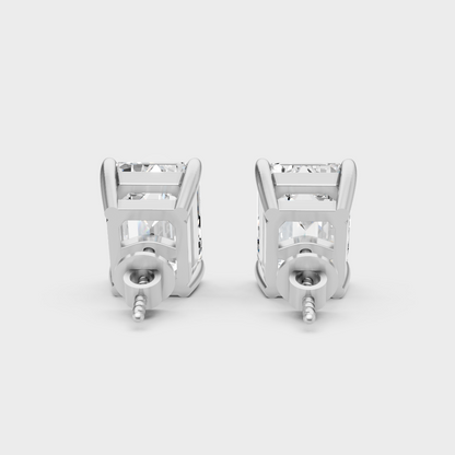 Luxury Emerald Lab-Grown Diamond Earrings Platinum