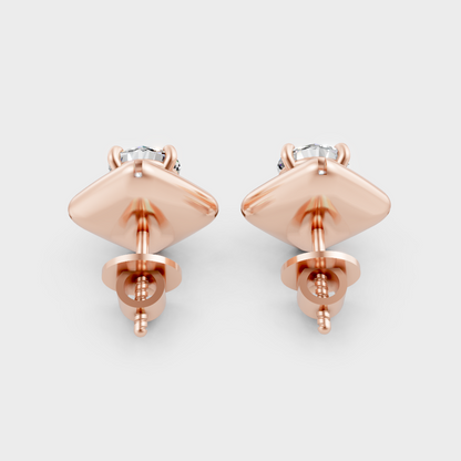 Round Cut Lab Grown Diamond Earrings in