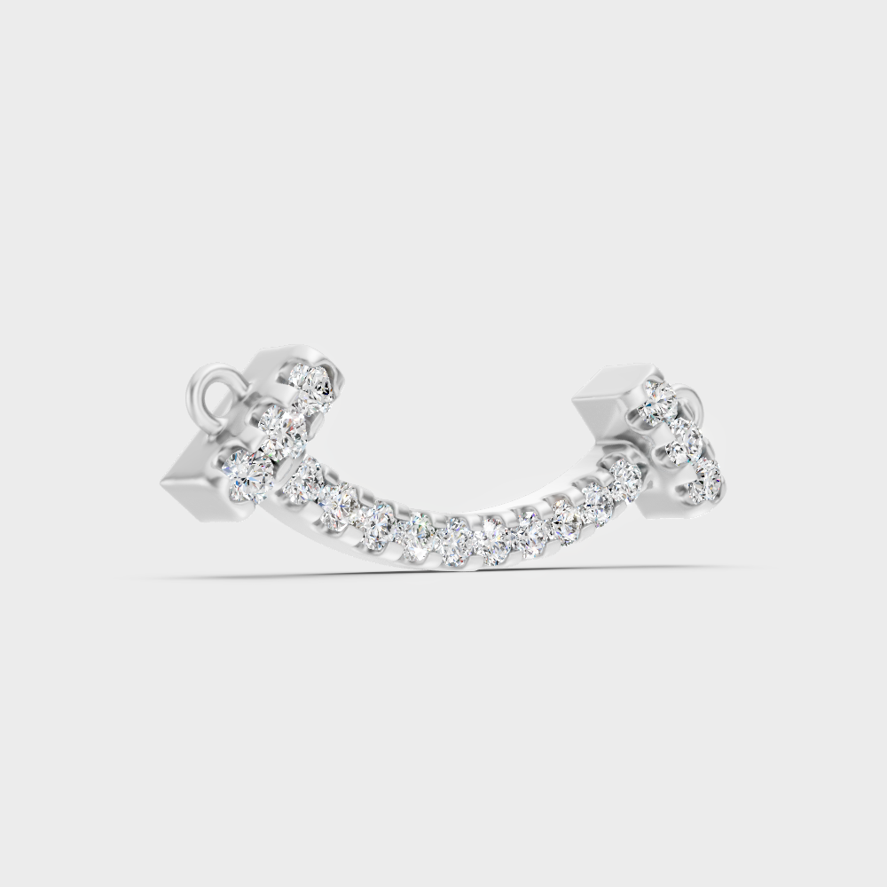 Round Lab-Grown Diamond Pendant Without Chain in