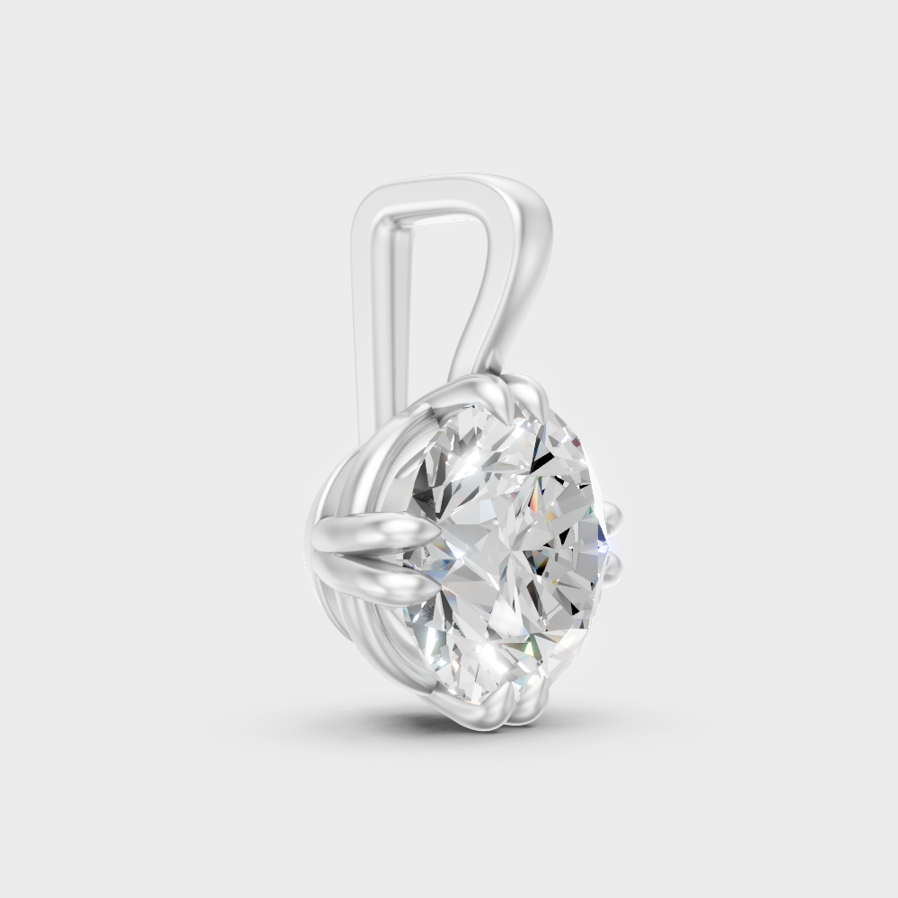Luxury Round Lab Diamond Pendant Platinum
