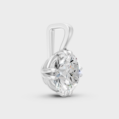 Luxury Round Lab Diamond Pendant Platinum