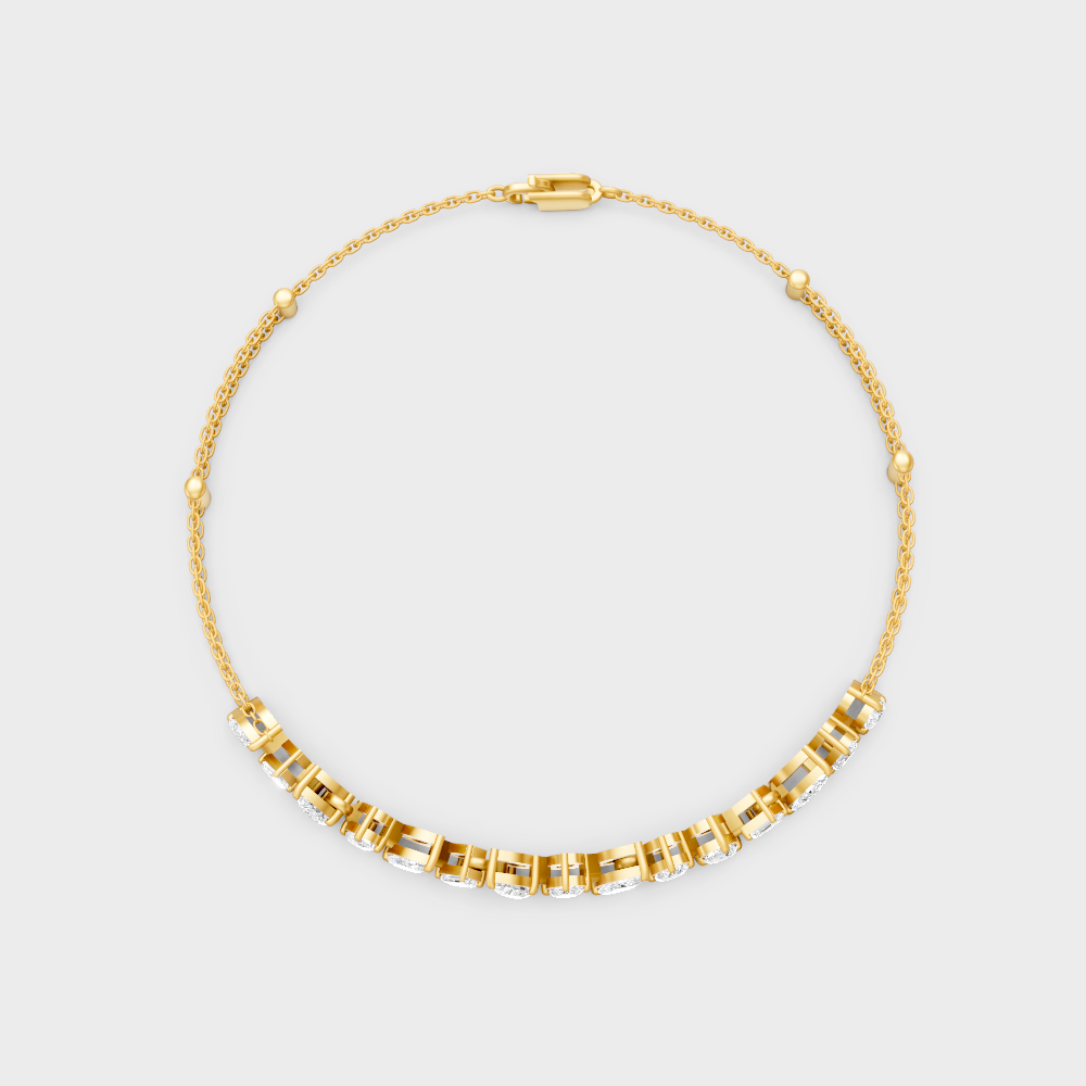 Hallmark Gold Multi Shape Diamond Bracelet Yellow Gold
