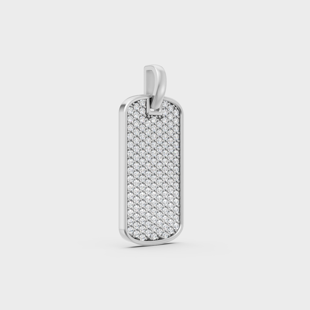 High-Polish 950 Platinum Men’s Round Lab Diamond Pendant For Maximum Shine