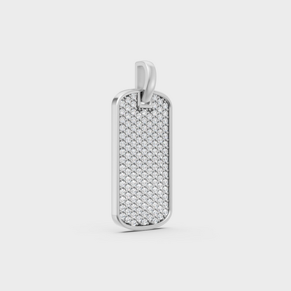 High-Polish 950 Platinum Men’s Round Lab Diamond Pendant For Maximum Shine
