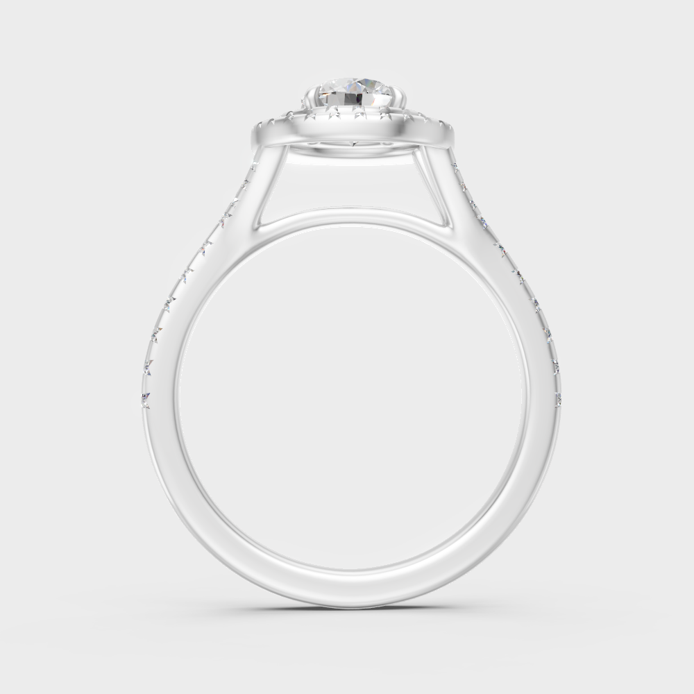 High-Polish 950 Platinum Round Lab Diamond Double Halo Ring For Maximum Shine
