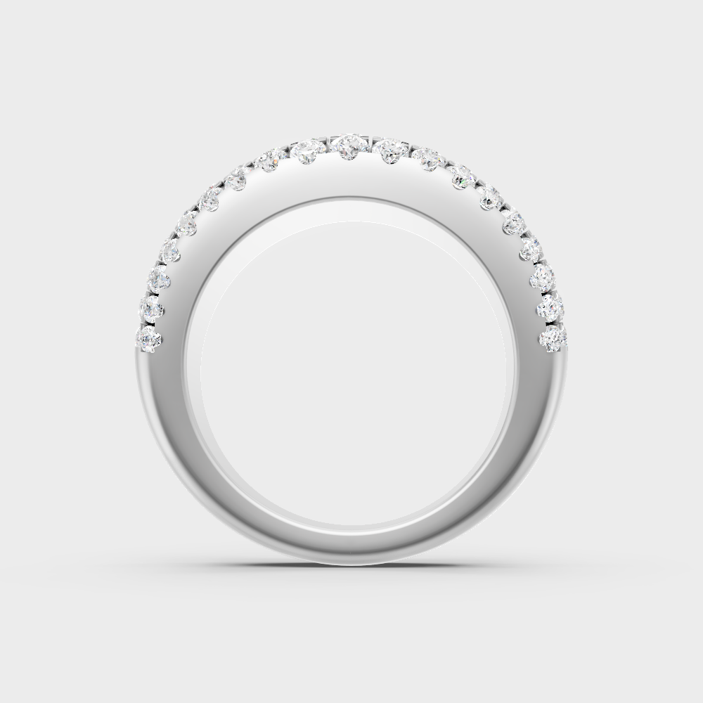High-Polish 950 Platinum Round Lab Diamond Band For Maximum Shine