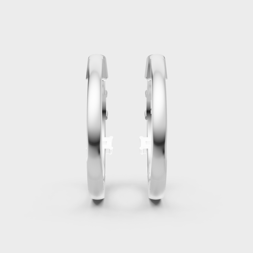Premium Lab Diamond Hoop Earrings In Platinum 950 Modern Luxury