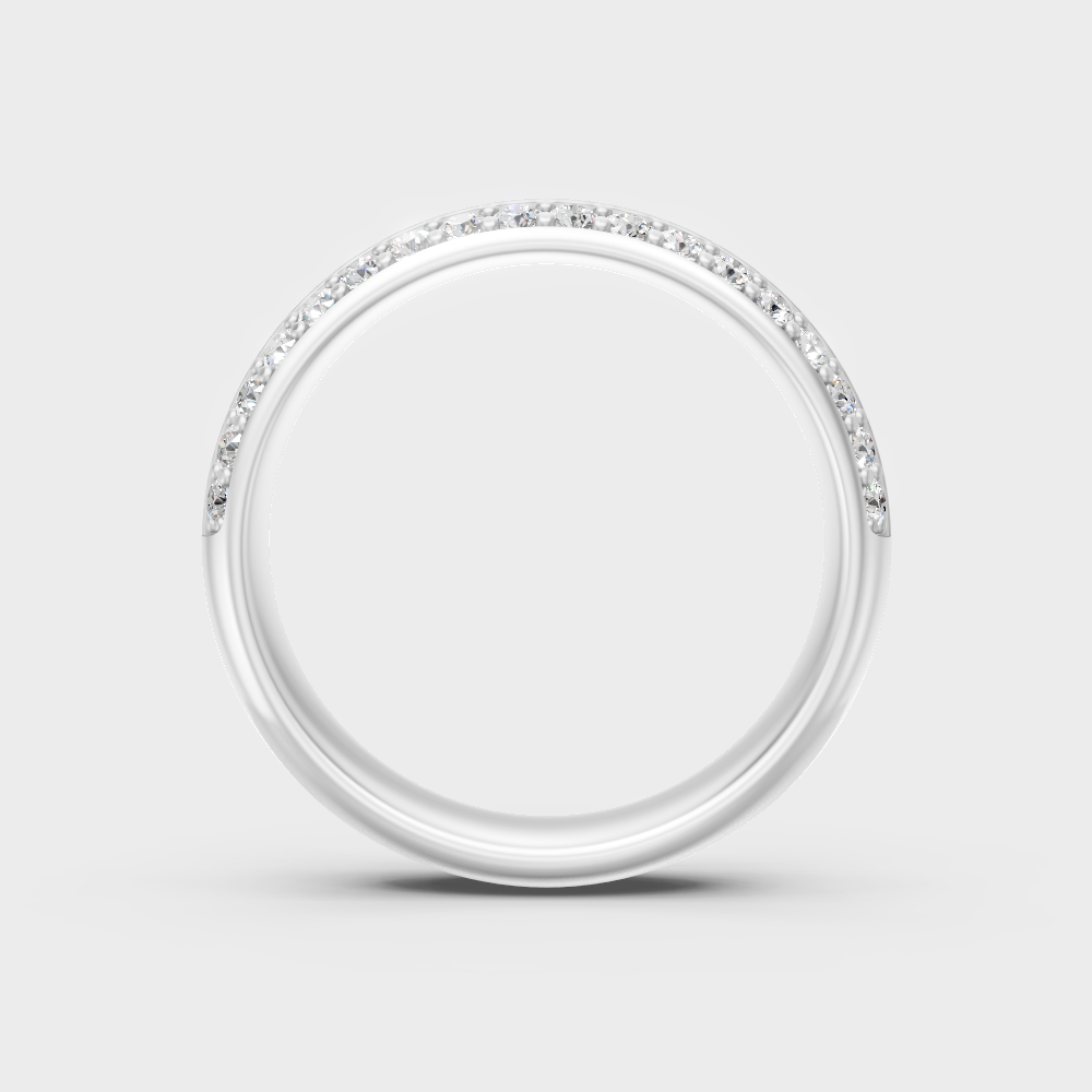 High-Polish 950 Platinum Round Lab Diamond Band For Maximum Shine