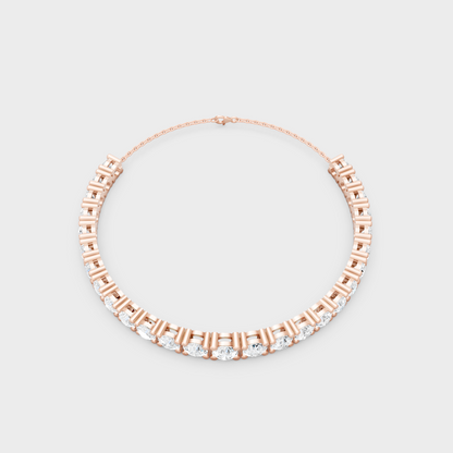 Elegant Lab Diamond Bracelet Round Cut Rose Gold