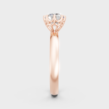 Timeless 1 Ct Lab Created Diamond Women’s Ring In Rose Gold