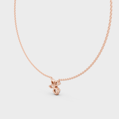 Modern 9K Rose Gold Cluster Pendant With Brilliant Sustainable Diamonds
