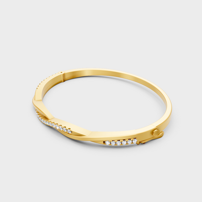 Hallmark Gold Lab Diamond Kada Bracelet Yellow Gold
