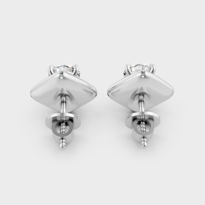 Round Cut Lab Grown Diamond Earrings in