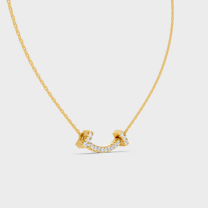 Certified 0.38 Carat Round Diamond Pendant Necklace Yellow Gold