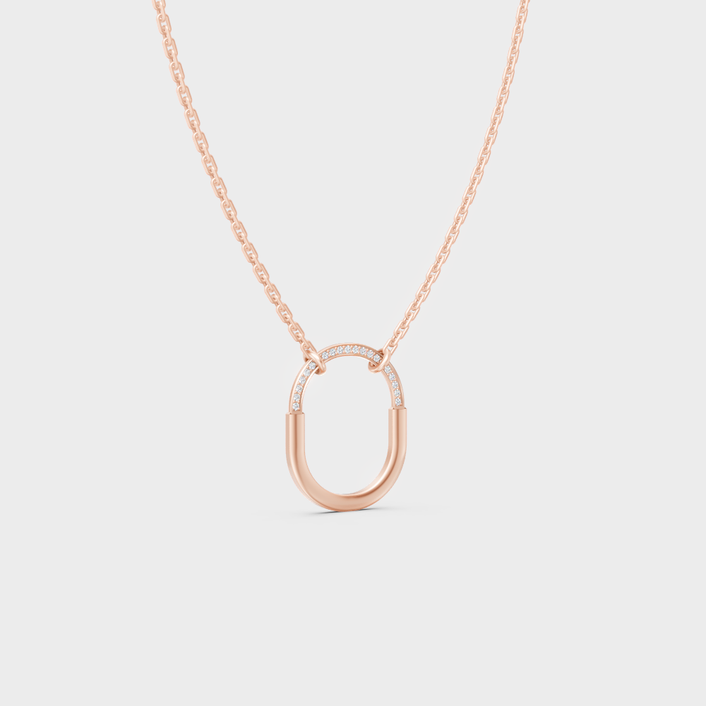Fine Jewelry 0.11 Ct Lab-Grown Diamond Pendant In Rose Gold