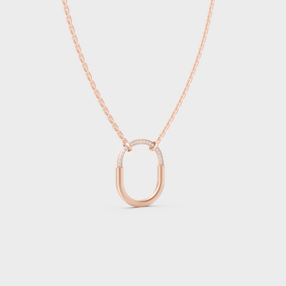 Fine Jewelry 0.11 Ct Lab-Grown Diamond Pendant In Rose Gold