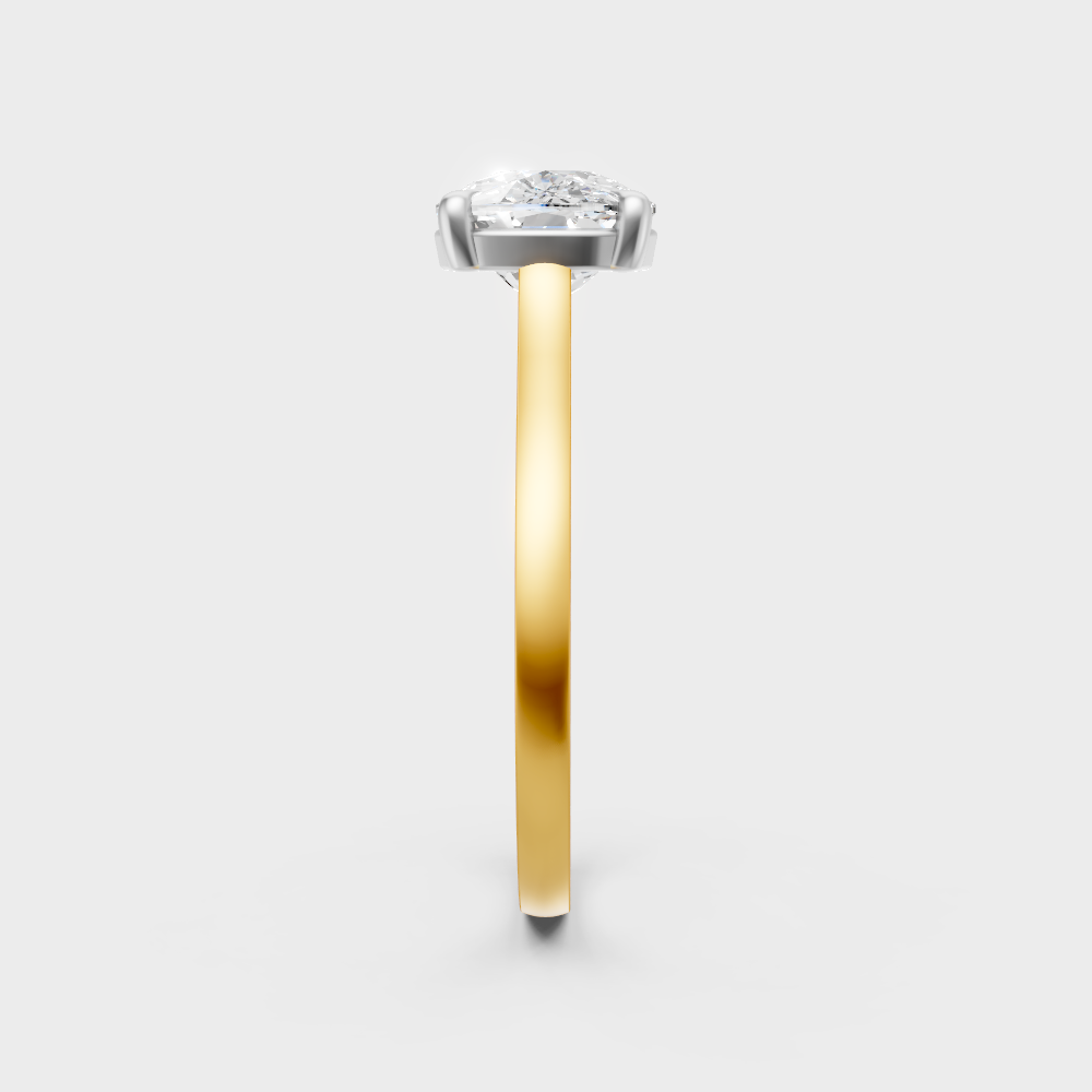 Custom Multi-Tone Gold 2.75 Carat Cushion Lab Diamond Ring For A Bold Bridal Statement