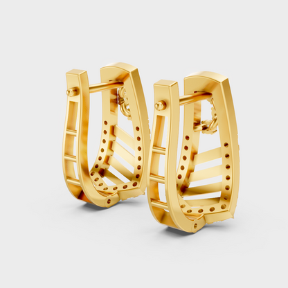 Ethical Lab-Grown Diamond Hoops In Premium Yellow Gold Finish