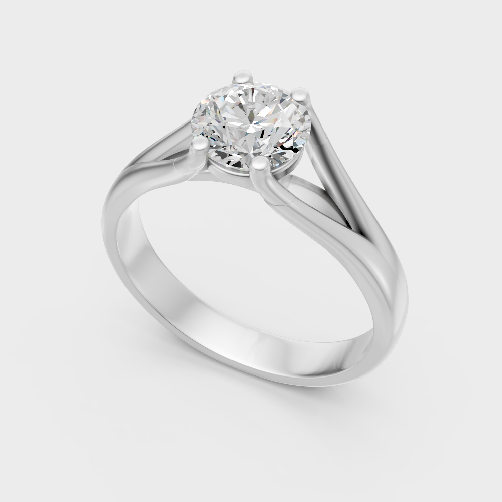  Rose Gold Round-Cut Lab-Grown Diamond Ring For Ethical Luxury