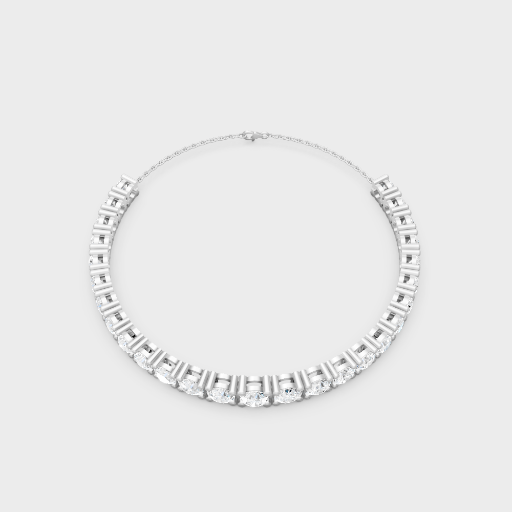 Luxury Round Diamond Bracelet White Gold Jewelry