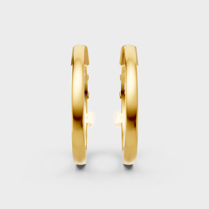 Daily Wear Lab Grown Diamond Hoop Earrings In Hallmark Yellow Gold