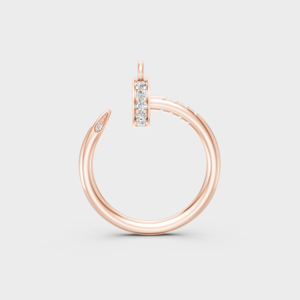 Rose Gold Round-Cut Lab-Grown Diamond Pendant For Modern Ethical Luxury