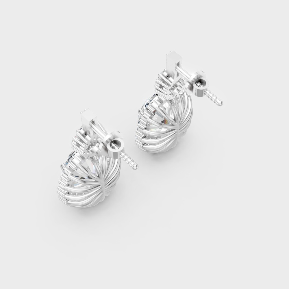 Ethical Lab-Grown Diamond Drop Earrings In Platinum