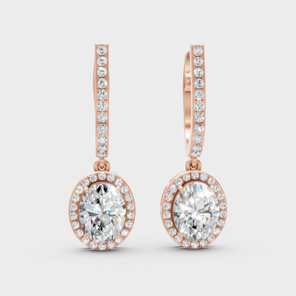 Certified Lab-Grown Diamond Dangler Earrings In Hallmark Rose Gold