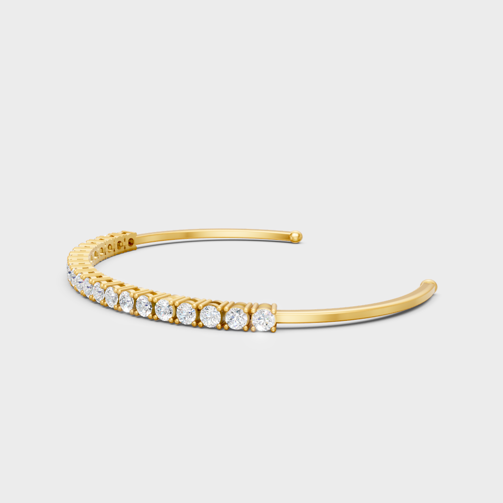 Hallmark Gold Lab Diamond Open Bracelet Yellow Gold