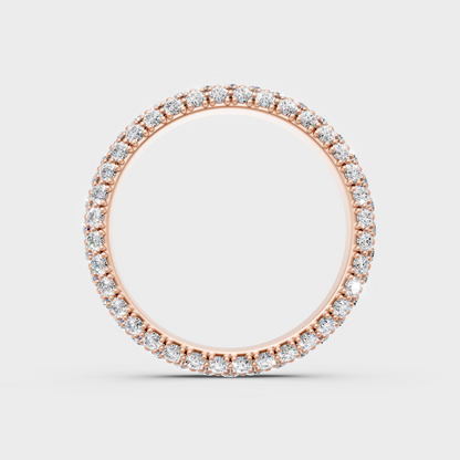  Modern Rose Gold Diamond Band With A Brilliant Sustainable Round Diamond