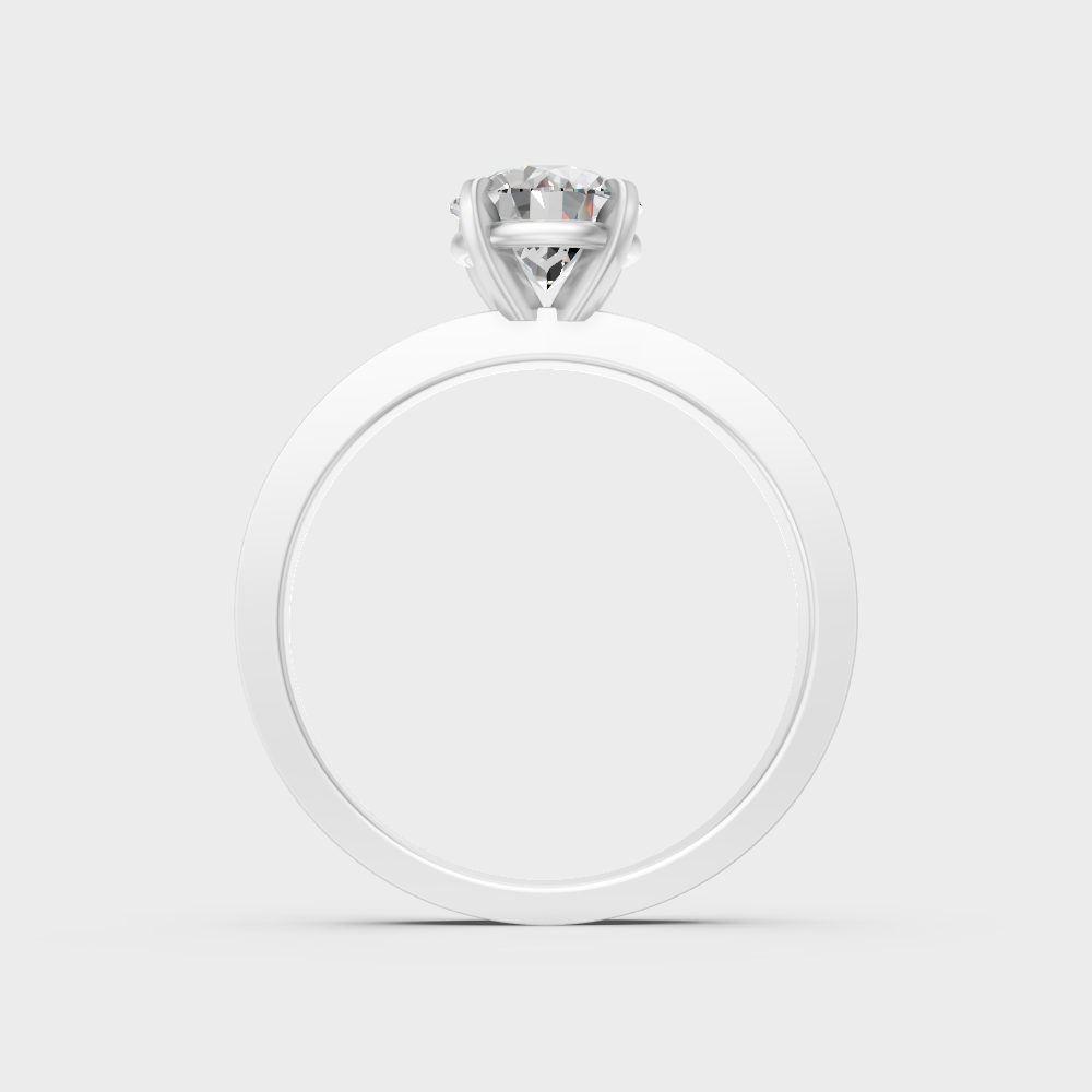 High-Polish 950 Platinum Round-Cut Lab Diamond Ring For A Brilliant Statement