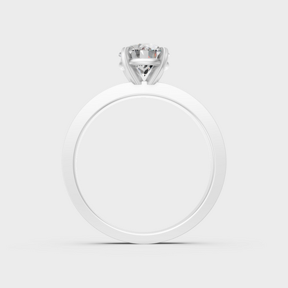 High-Polish 950 Platinum Round-Cut Lab Diamond Ring For A Brilliant Statement