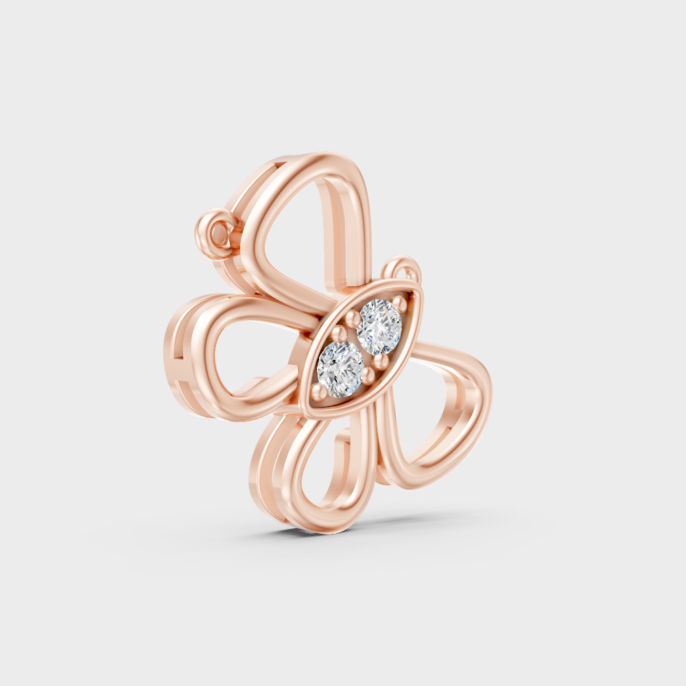 Rose Gold Round-Cut Lab-Grown Diamond Pendant For Modern Ethical Luxury